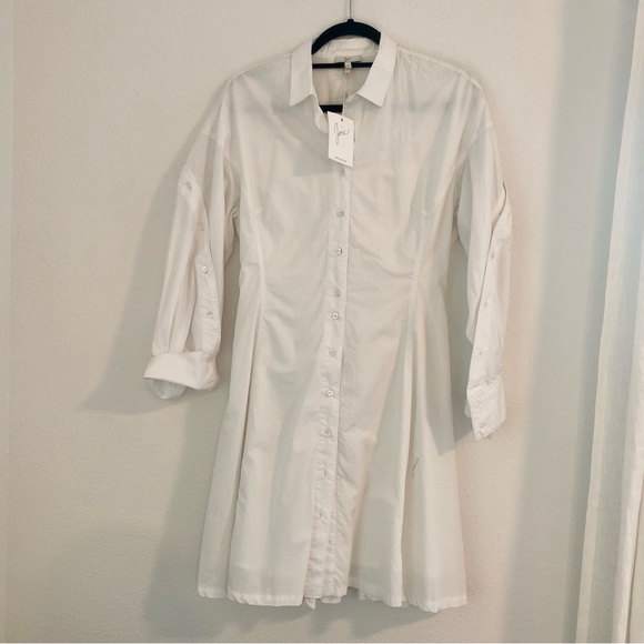 JOIE | NWT white button down dress - Picture 4 of 6